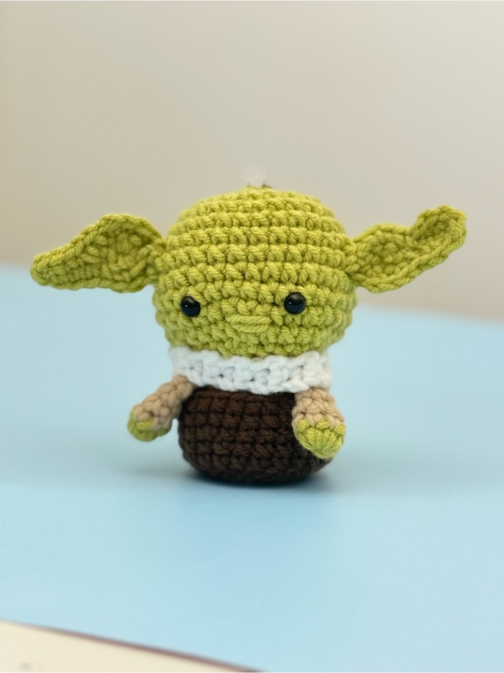 Handmade Baby Yoda Crochet Keychain Amigurumi
